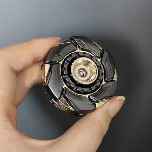 T-Conceal EDC Fidget Sliders Open Armor Spinning TopFidget Toys Stress Relief for Adults Magnetic Metal (Gray Gold)