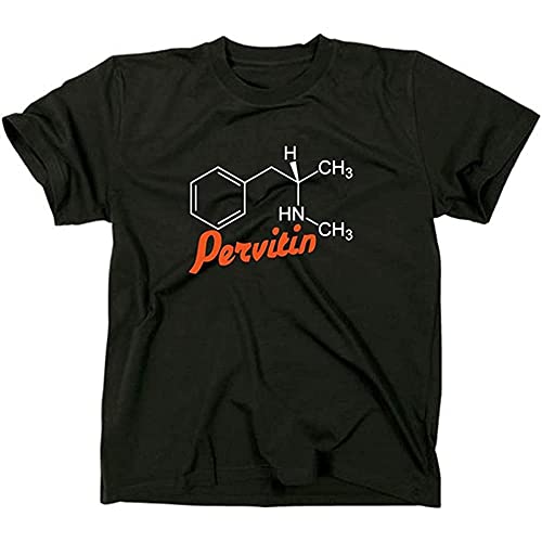 WQreNDOPG Crystal Meth Pervitin T-Shirt Cook Heisenberg Molecule Tank Chocolate Drug Tee Black