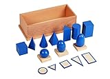 LEADER JOY Large 3D Shapes Geometric Solids Wooden Montessori Toys Math Games Toys Blocks - Math Manipulatives Geometry Set Geo Blocks for Kids Preschool Learning Toys| Elementary Homeschool Supplies