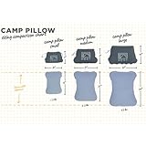 HEST Camp Pillow (Large) - Temperature Resilient Memory Foam - Essential for Camping, Backpacking, and Outdoor Adventures - Compact Packable Travel Pillow - 20" L x 26" W