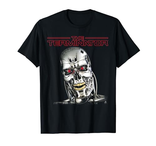 The Terminator T-800 Head Retro Cyborg Gamer Classic Sci-Fi T-Shirt