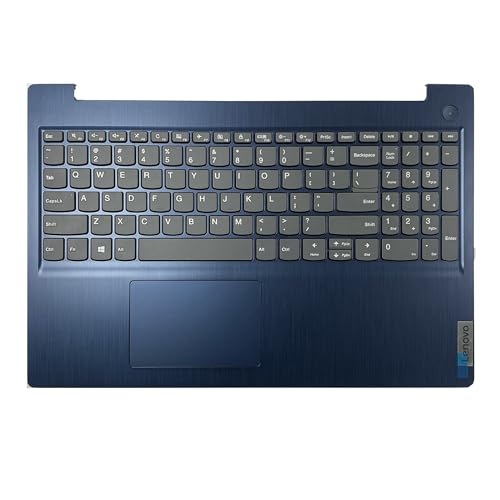 Wzqrps Replacement for Lenovo IdeaPad 3 15IML05 15IIL05 15ADA06 15ARE05 Laptop Upper Case Palmrest Non-Backlit Keyboard Touchpad Assembly Part 5CB0X57536 5CB1D03528 5CB0X57656 Blue