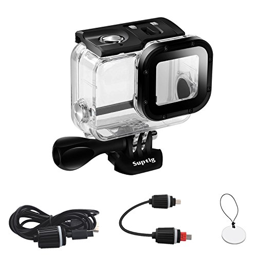 Suptig Replacement Waterproof Case Protective Housing Compatible for GoPro Hero 7 Black Hero 5 Gopro Hero 6 for Underwater Charge Use Water Resistant up to 164ft (50m)