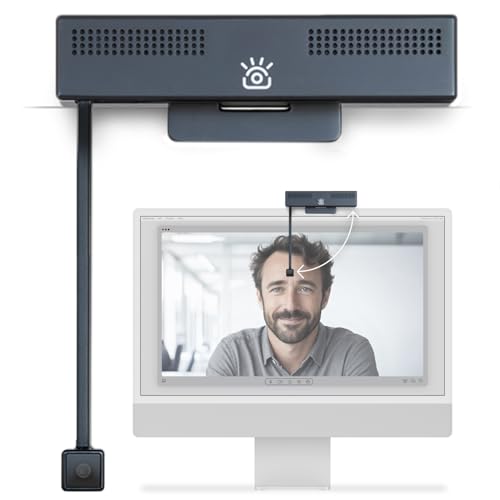 iContact Camera Pro 4K HD Webcam with Eye Contact, Noise Cancelling Mic, Plug and Play USB for Mac & PC Zoom Certified, Works with Teams, Meet, Streaming, and Video Calls
