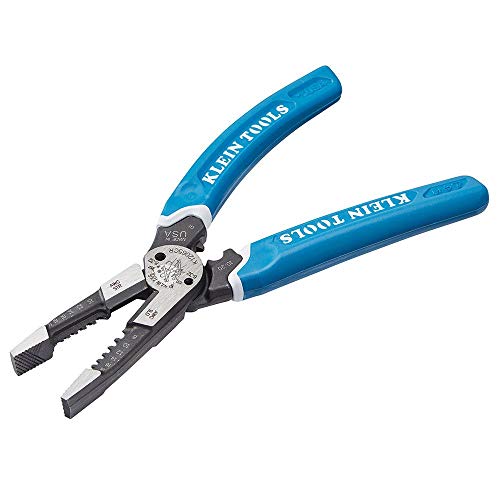 Klein Tools K12065CR Wire Stripper / Cutter / Crimper Tool for Cutting, Stripping, Crimping, Twisting (8-18 AWG solid, 10-20 AWG stranded)