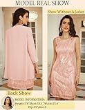 GRACE KARIN Plus Size Sequin Dresses Jacket Dresses for Women Sequins Glitter Dress 2025 Rose Gold L