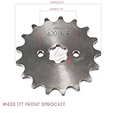 420 Chain Set,Rear Drive Sprocket 37 Tooth 76mm Front 17 Toothe 17mm for Chinese 50 70 90 110 125 Mini Bike ATV Go Kart Taotao Coolster Pit Dirt Bike Motorcycle Parts