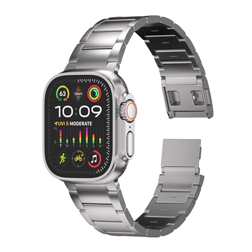 Ultra 2 Titanium Band with Magnet Buckle and DLC (Diamond Like Carbon) Compatible with Apple Watch Ultra 2 and Ultra 1 49mm Titanium Bracelet