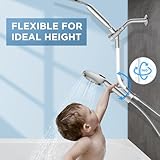 MakeFit Dual Filtered Rain Shower Head Combo, High Pressure Handheld Shower Head with Adjustable Bar - Rainfall Shower Head And Showerhead with Filter for Hard Water - Removes Chlorine