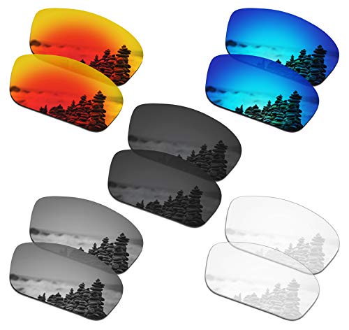 SmartVLT Set of 5 Men's Replacement Lenses for Oakley Straightlink OO9331 Sunglass Combo Pack S01