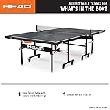 HEAD Summit USA Indoor Table Tennis Table, Competition Grade Net, 10 Minute Easy Set Up – Ping Pong Table with Playback Mode