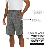 Athletic Shorts for Men - 5 Pack Men's Activewear with Pockets, Quick Dry Basketball Shorts - Sports Shorts for Workout, Gym, Running