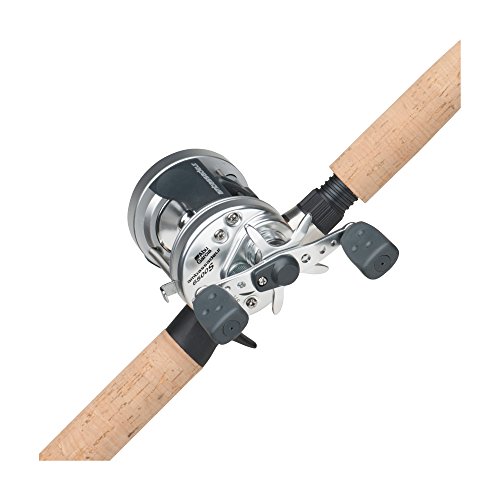 Abu Garcia 7’ Ambassadeur S Fishing Rod and Reel Baitcast Combo, 1+1 Ball Bearings for Smooth Operation, 7’ 1-Piece Rod