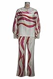 BDAILKA 2 Piece Disco Outfits for Women 1970'S, 80'S Party Disco Outfit Plus Size Racing Pants Sets Suit Off Shoulder (13,XXL)