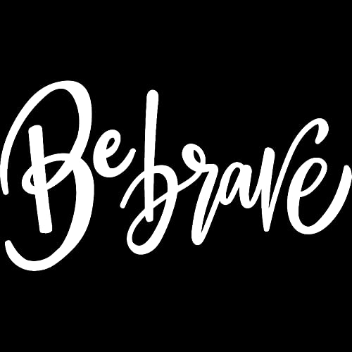 Decal Stickers of Brave (White) (Set of 2) Premium Waterproof Vinyl Decal Stickers for Laptop Phone Accessory Helmet Car Window Mug Tuber Cup Door Wall Decoration - USCsticg29895WH