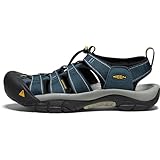 KEEN Men's Newport H2 Closed Toe Water Sandals, Navy/Medium Grey, 12