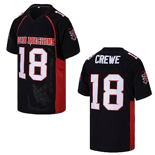 Kekambas Men's #18 Paul Crewe Mean Machine The Longest Yard Movie American Football Jersey Stitched Size S Black