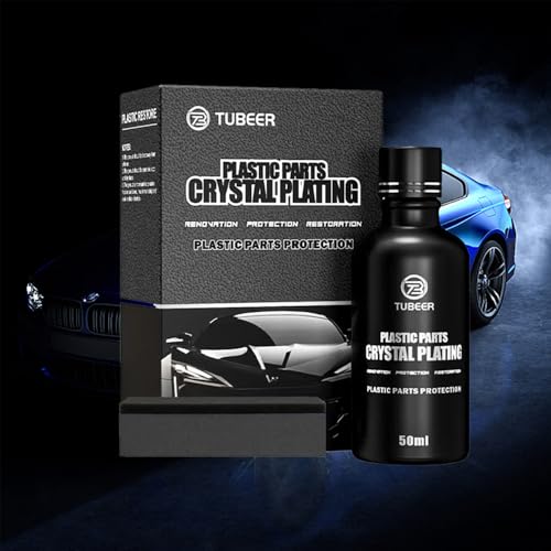 Plastic Restorer for Cars, Plastic Coating Exterior Black Trim Restorer,Liquid GlossProtect Leather & Trim Restorer，Ceramic Coating, Resists Water, Dirt, Not Dressing, Highly Concentrated, 50ml