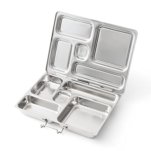 PlanetBox Rover Stainless Steel Bento Box Style Lunch Box for Kids with 5 Compartments – Durable, Dishwasher Safe & BPA-Free Food Container