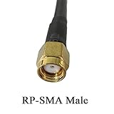 bestkong 3 feet SMA Male Plug to RP-SMA Male RF Pigtail Jumper Caxial Cable RG58 1m