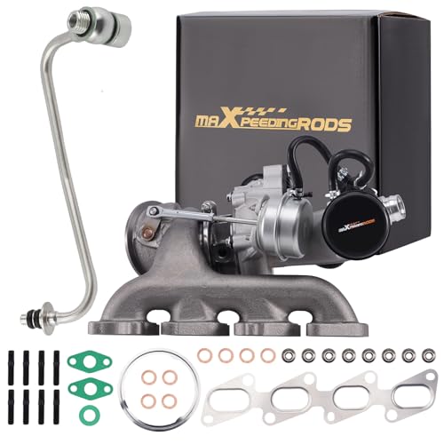 maXpeedingrods 667-203 Turbo Turbocharger Kit+Turbo Oil Feed Line Pipe Tube, for Chevy Cruze 2011-2016 Sonic 2012-2019, for Chevrolet Trax Cruze Limite, for Buick Encore 55565353, Basic PVL Series