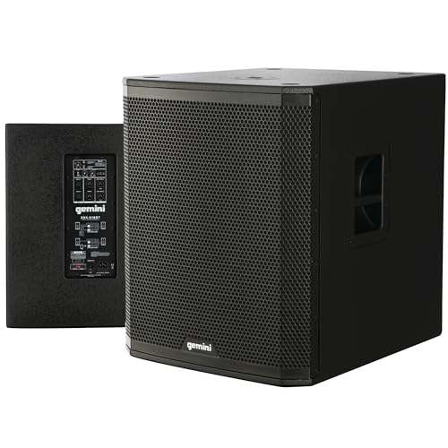 Gemini Powered PA Subwoofer with Bluetooth – 2400W 18 Inch Active Professional Subwoofer, Class-D Bass Speaker for DJs, Live Sound, Stage & Event