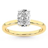 FRIENDLY DIAMONDS 2 Carat | IGI Certified Oval Shape Lab Grown Diamond Engagement Ring | 14K Or 18K in White, Yellow Or Rose Gold | Four-Prong Solitaire Diamond Ring | FG-VS1-VS2 Quality