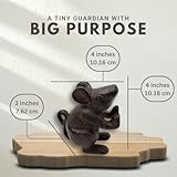 Comfy Hour Antique and Vintage Animal Collection Cast Iron Mouse Multifunction Door Stopper in Brown Color, Heavy Duty, Decorative One