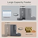 Gardner Pet Automatic Gravity Cat Food Feeder and Water Dispenser Stainless Steel Two-in-One Set Large Capacity Dispenser for Pets Dogs, Puppies, Kittens, Rabbits