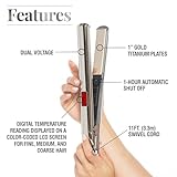 CHI G2 Special Holiday Edition Titanium Hairstyling Flat Iron, Hair Straightener for A Smooth Finish, 60-Second Heat Up, 1" Iron