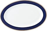 Lorren Home Trends Midnight-57 57 Piece Dinnerware Set-Bone China Service for 8 People-Midnight, Blue