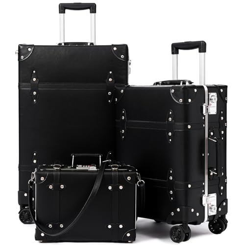 universal trotter Large Capacity Vintage Luggage Set With TSA Lock, Luxury Vintage Style Maletas De Viaje, for Men And Women Carry On Luggage Set