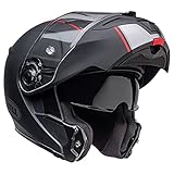 BELL SRT Modular Helmet (Hartluck Jamo Matte/Gloss Black/Red - Medium)