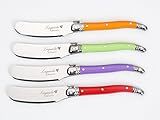 Laguiole by FlyingColors Butter Spreaders Knife Set Cheese Knife Set Stainless Steel 4-Piece (Multicolor)