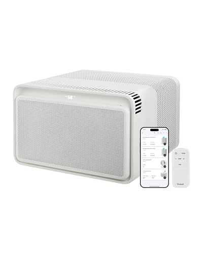 Windmill 8,000 BTU Window Air Conditioner - Quiet & Smart, Cools up to 350 Sq. Ft. - Easy Install No Assembly, App/Wi-Fi, Voice-Enabled, Remote Control