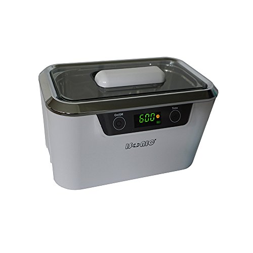 iSonic® Digital Ultrasonic Cleaner Personal Model DS300 with Elongated Tank and Two Wafer transducers to Clean Jewelry, Eyeglasses, Large Sunglasses, air Brushes, etc. 110V, 55W