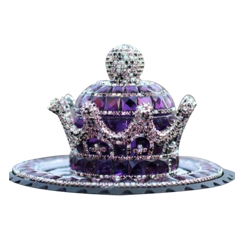 Cndiyald Crown-Shaped Car Air Freshener Diamond Car Ornaments with Anti-Slip Pad Car Interior Decoration for Car Home Office(Purple), Car Interior Decoration