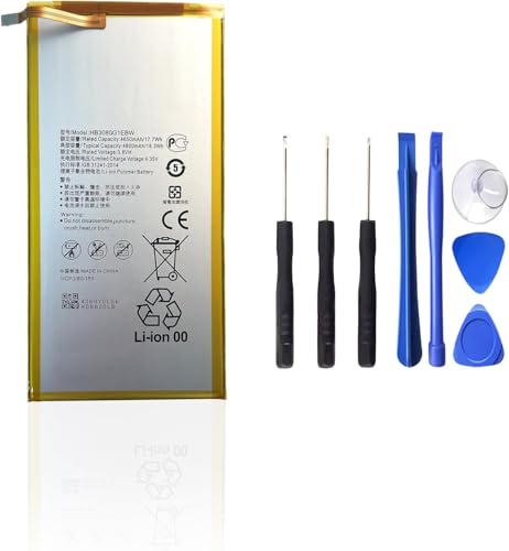 Batería portátil Compatible for Huawei Mediapad M1-M2 8.0-M3 Lite 8.0-T1 8.0 M2-801L M2-801W M2-802L M2-803L HB3080G1EBW HB3080G1EBC(3.8V 18.3Wh)