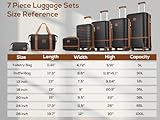 Joyway Luggage Set 4 Piece Suitcase Sets with Spinner Wheel,Hardside Expandable Travel Laggage with TSA Lock(18/20/24/28 Black)