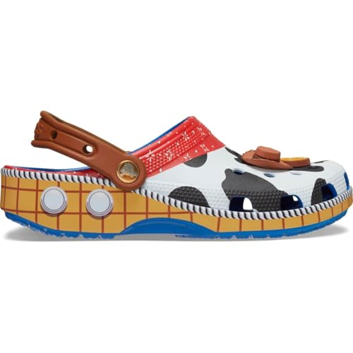 Crocs Unisex Adult Disney Pixar Toy Story Classic Clogs, Woody, 5 Men/7 Women