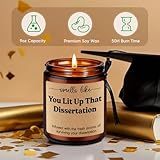 GSPY Graduate Candle - PhD Graduation Gifts, Doctorate Degree Gifts for Women, Men - Funny Dissertation, Congratulations Grad, 2025 Graduation Present for Him, Her, Doctoral Graduates, PhD Student