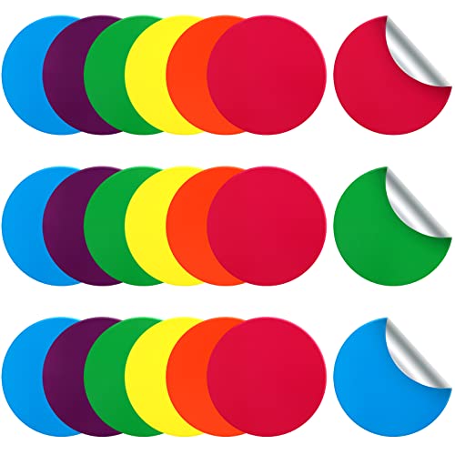 Tinlade 240 Pcs Classroom Floor Dots Multicolor Classroom Spots Stickers for Line up Self Adhesive Vinyl Stickers Floor Markers(5 Inch,Mixed Color)