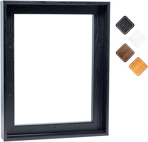 Canvas Floating Frame, Picture Wall Art Painting Frame for Finished Canvas Painting 1-1/4 Deep Picture Art Wall Decor. (Black, 24x36)