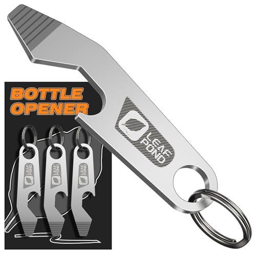LEAF POND 3-Pack Bottle Opener Keychain, EDC Pry Bar, Flathead Screwdriver Tip, Beer Opener Key Chain, Keychain Pry Bar, EDC Bottle Opener, Portable Key Tool, Stainless Steel Can Opener Keychain