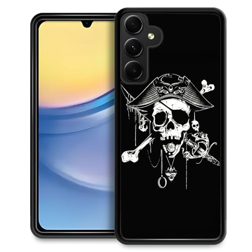 CARLOCA Compatible with Samsung Galaxy A15 5G Case,Skeleton Evil Pirates Pattern Ultra Protection Shockproof Soft Silicone TPU Non-Slip Back for Samsung Galaxy A15 5G