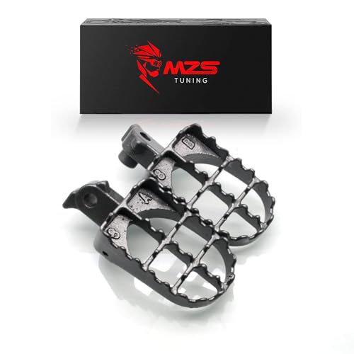 MZS Dirt Bike Foot Pegs, MX Footpeg Footrest Rest Pedal Gray Compatible with KLR650 CRF50F CRF70F CRF80F CRF100F CRF150R XR50R XR70R XR80R XR100R