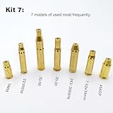 BoreSighter for 223/9MM/7.62X39MM/30-30/30-06/.25/270/243/308/7MM/ 45ACP Colt Caliber Rifle Scope Handgun Brass Red Dot Boresight Kit for Hunting with AG3 Batteries (Special, Bullet Type)