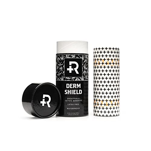 Recovery Aftercare Derm Shield Tattoo Cover Up Patch - Latex-Free & Waterproof Tattoo Aftercare Bandage - Transparent Matte Film - Breathable & Flexible - Promotes Healing & Skin Renewal (5.9" x 8 yd)