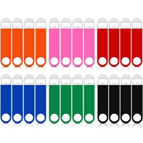 24 Pack Stainless Steel Flat Bottle Opener Bulk Heavy Duty Bartender Beer Openers Rubber Coated Beer Bottle Opener 7 Inch Beer Can Opener for Men Women Bar Kitchen Restaurant Party Supplies, 6 Colors