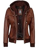 Decrum Genuine Leather Jacket Women - Bomber Jackets for Women | [1315015] Edinburgh Cognc, XL